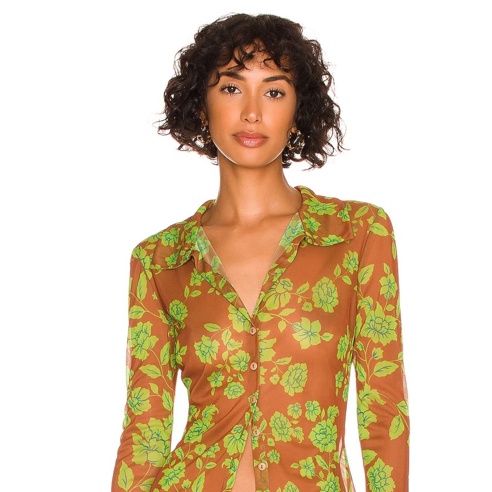 Bec & Bridge Brown Blossom shirt